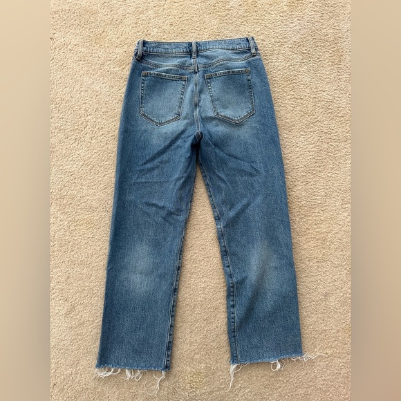 NWOT loft straight legged jeans frayed hem size 29 - Picture 4 of 5